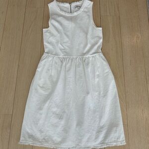 Madewell Sleeveless White Dress Fringe Pockets Stretch Graduation Bachelorette M